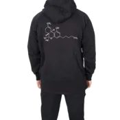 420 hoodie unisex back schwarz